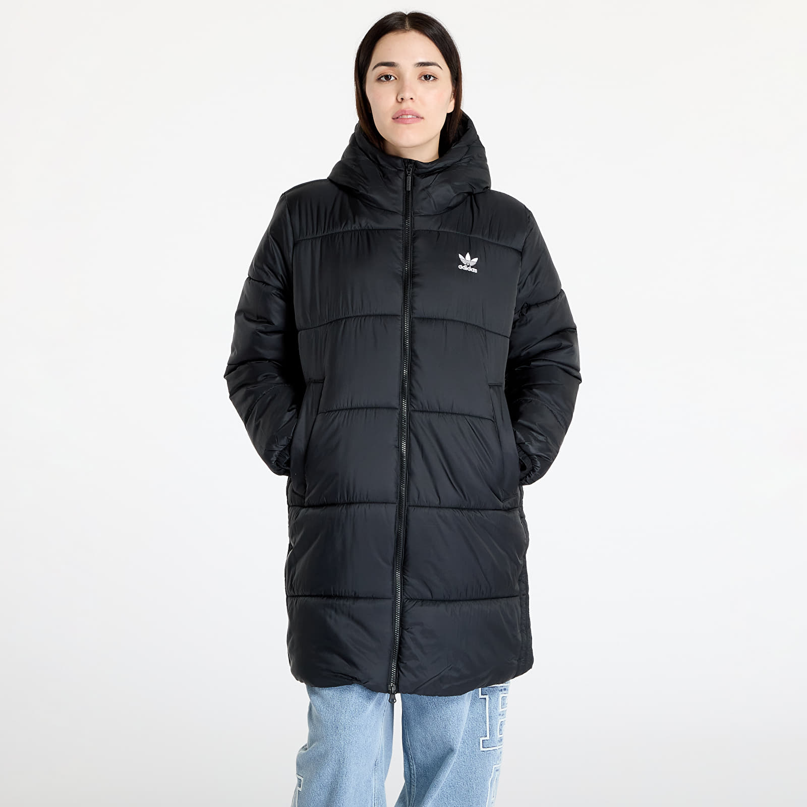 Jassen adidas Adicolor Long Puffer Black