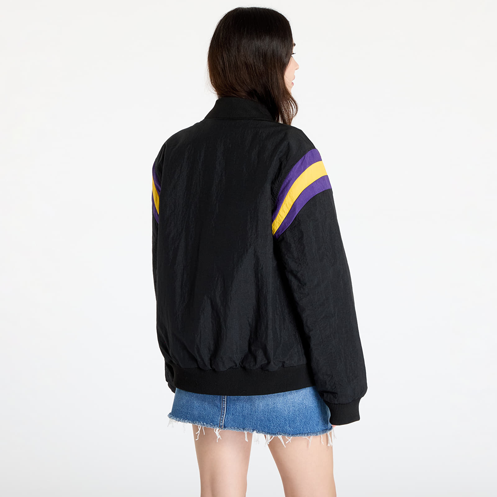 Bombery New Era Los Angeles Lakers NBA Panel Bomber Jacket UNISEX Black/ Canary Yellow