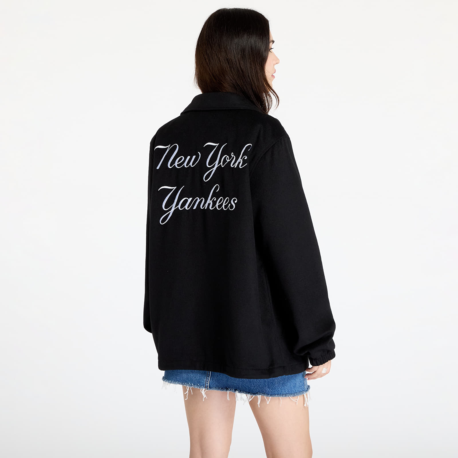 Jakker New Era New York Yankees MLB Wool Coaches Jacket UNISEX Black/ White