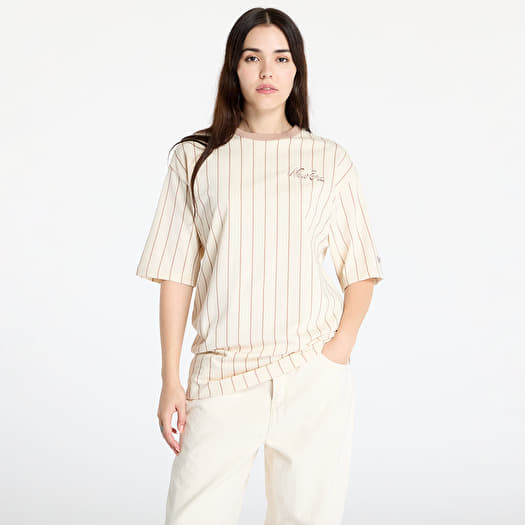 T-shirt New Era Pinstripe Oversized Tee UNISEX Light Cream