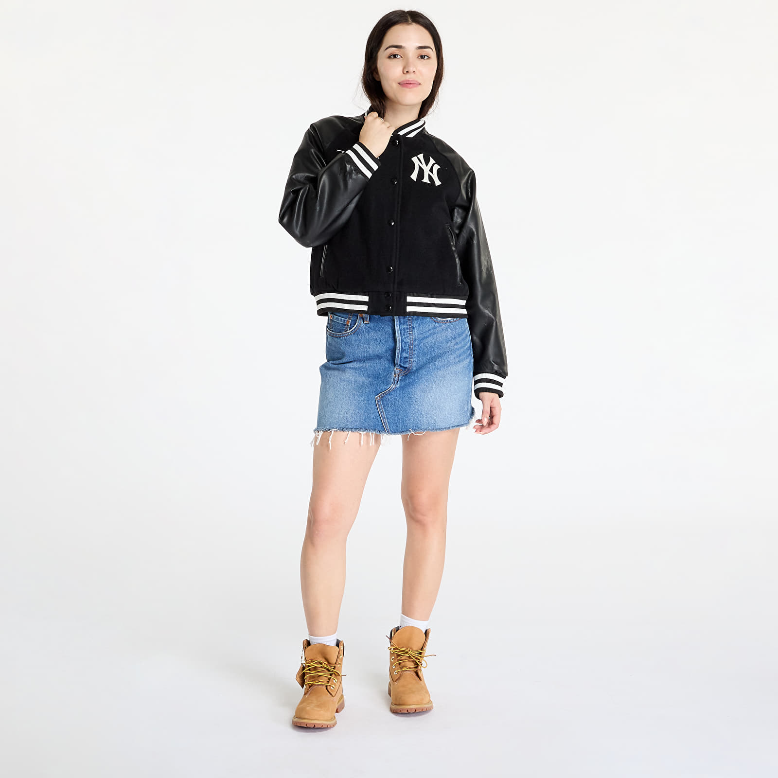 Kurtki damskie New Era MLB Womens Varsity New York Yankees Black/ Off White