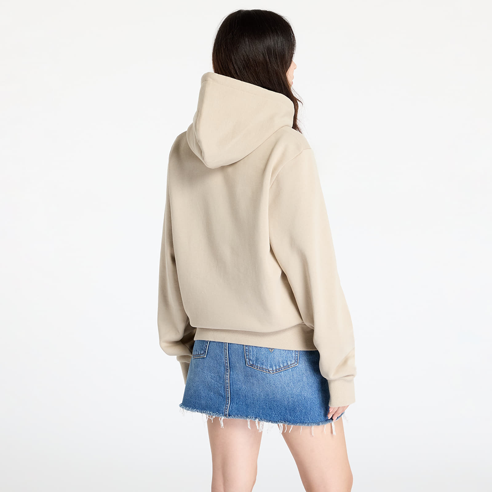 Férfi kapucnis pulcsik Carhartt WIP Hooded Script Embroidery Sweat Wall/ Black