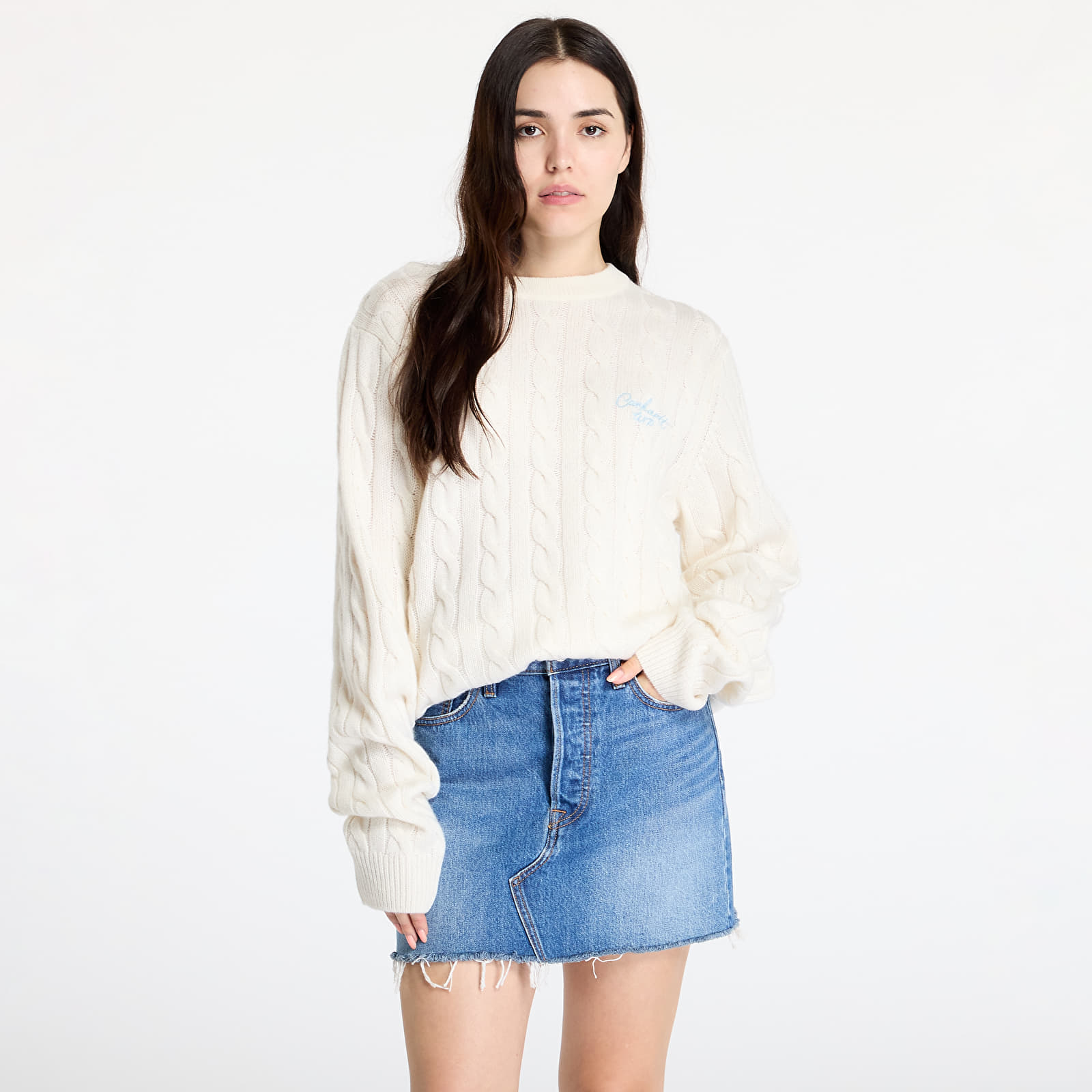Pullover für Männer Carhartt WIP Signature Sweater Natural/ Dusty Ice