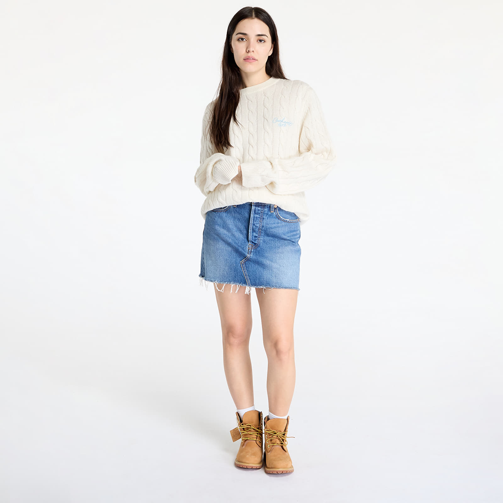 Pullover für Männer Carhartt WIP Signature Sweater Natural/ Dusty Ice