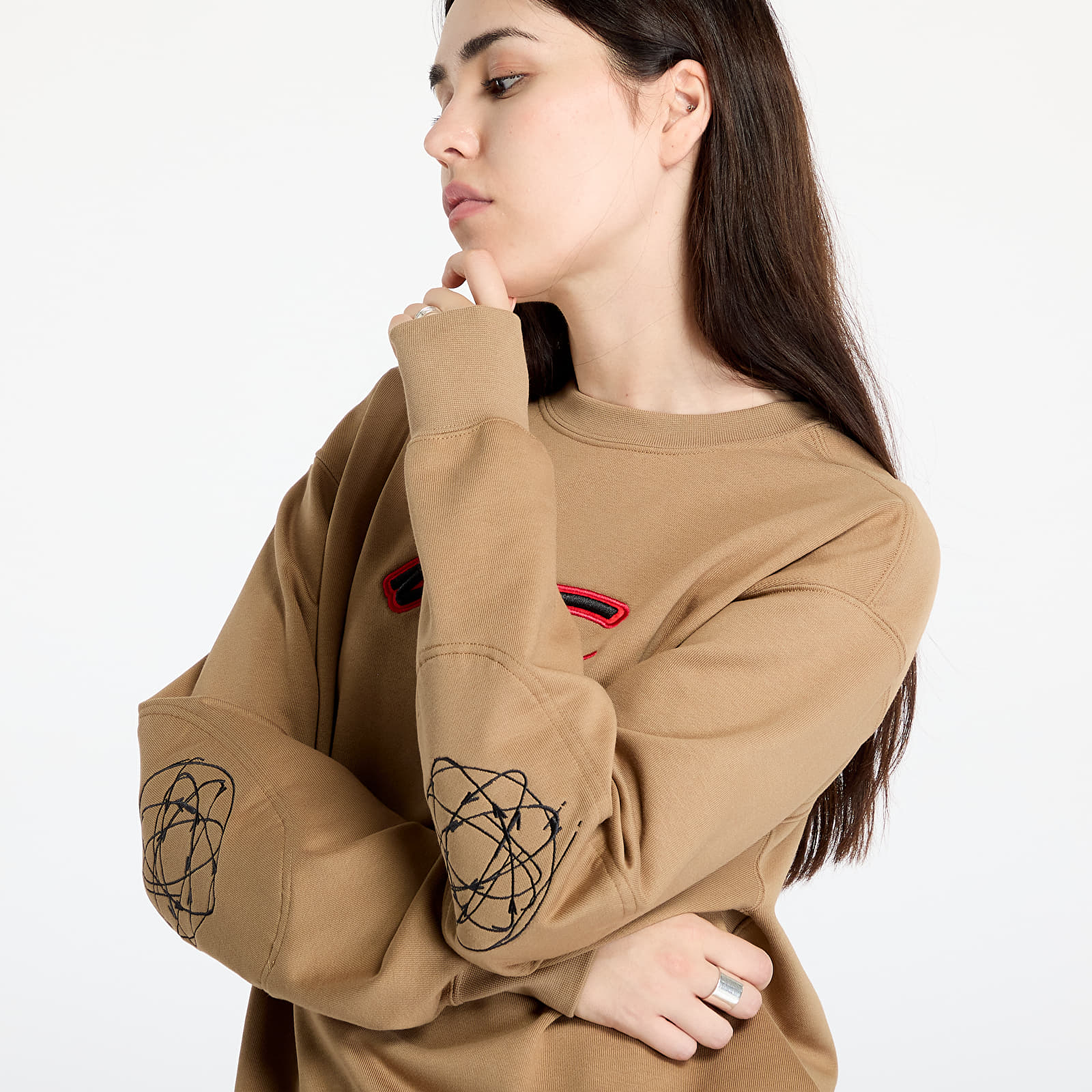 Naiste kapuutsiga dressid Nike Sportswear Breaking Women's Loose French Terry Top Driftwood
