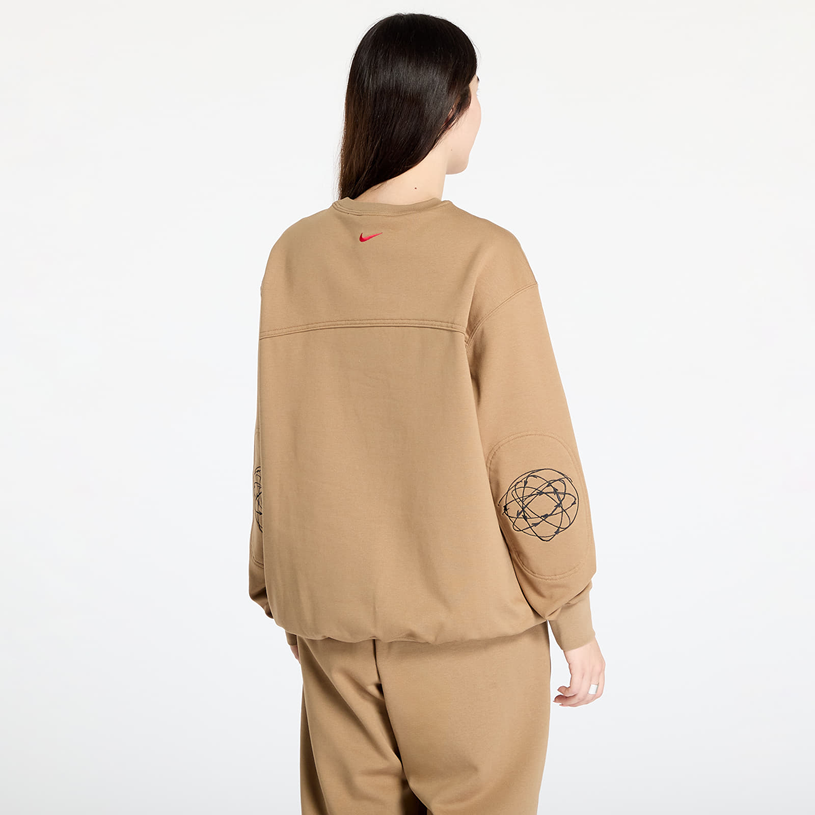 Naiste kapuutsiga dressid Nike Sportswear Breaking Women's Loose French Terry Top Driftwood