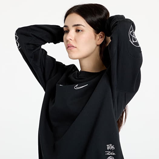 Nike Women s Sportswear Breaking Loose French Terry Top Black Footshop