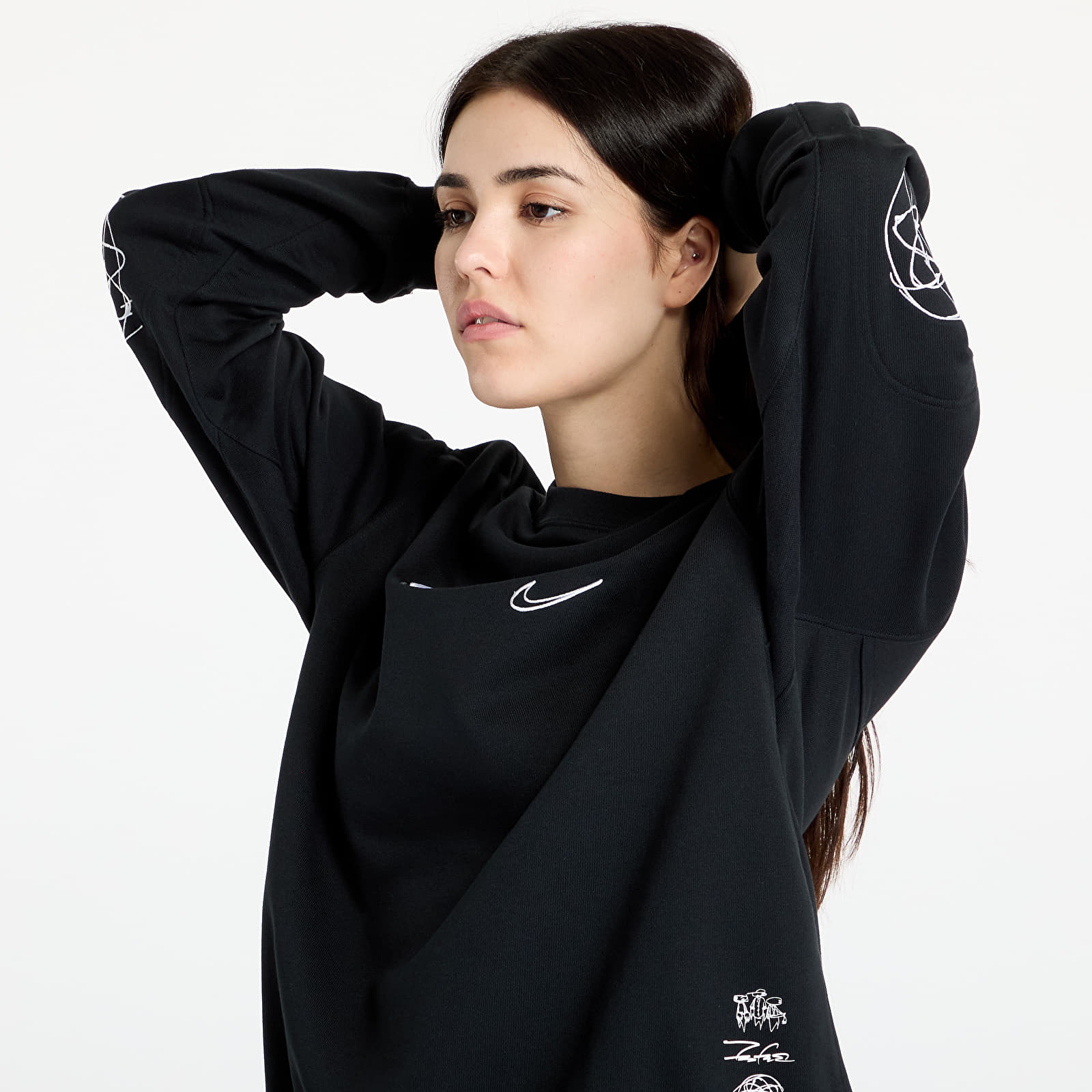 Női kapucnis pulcsik Nike Women's Sportswear Breaking Loose French Terry Top Black