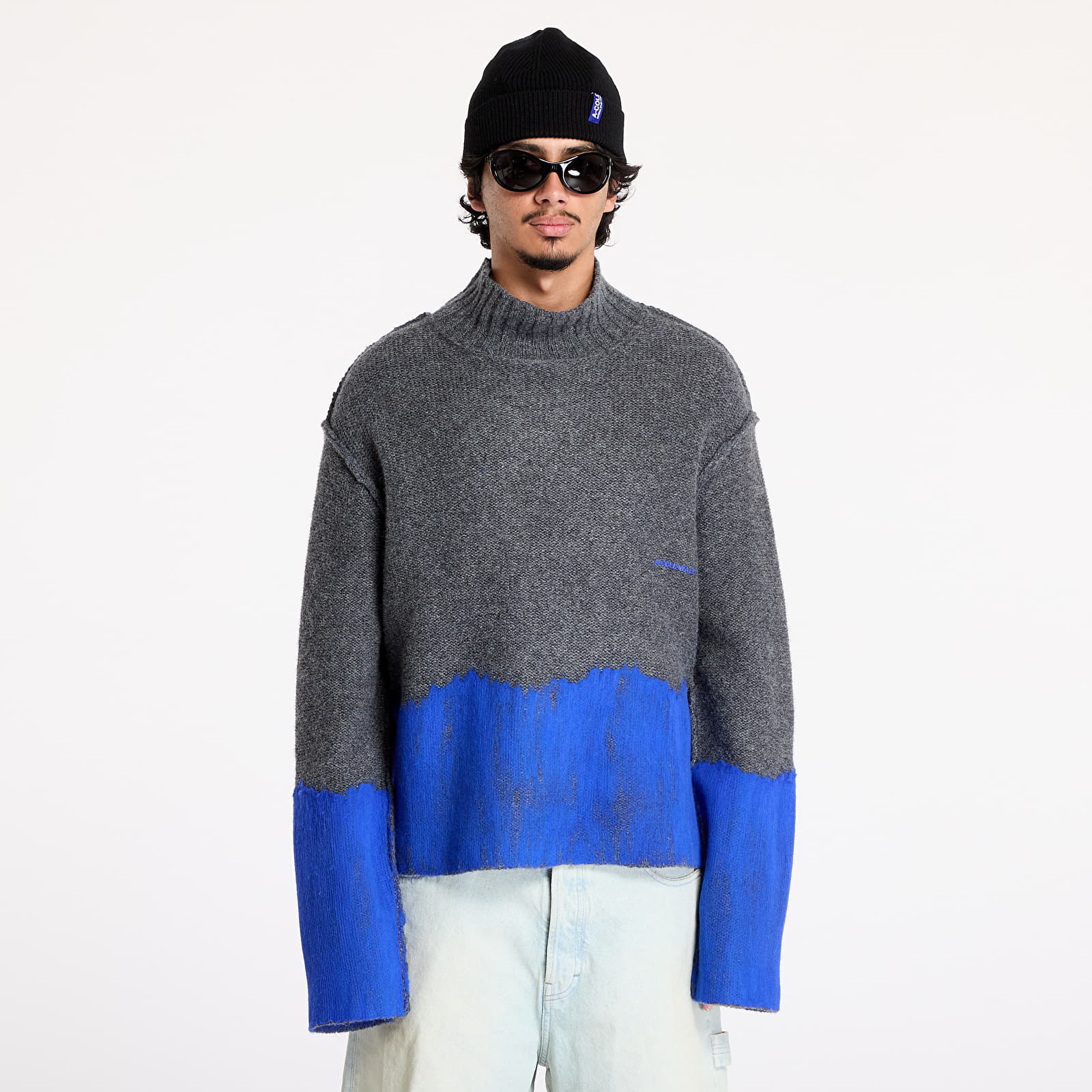 Pulóverek A-COLD-WALL* Saturate Knit High Neck Grey Slate
