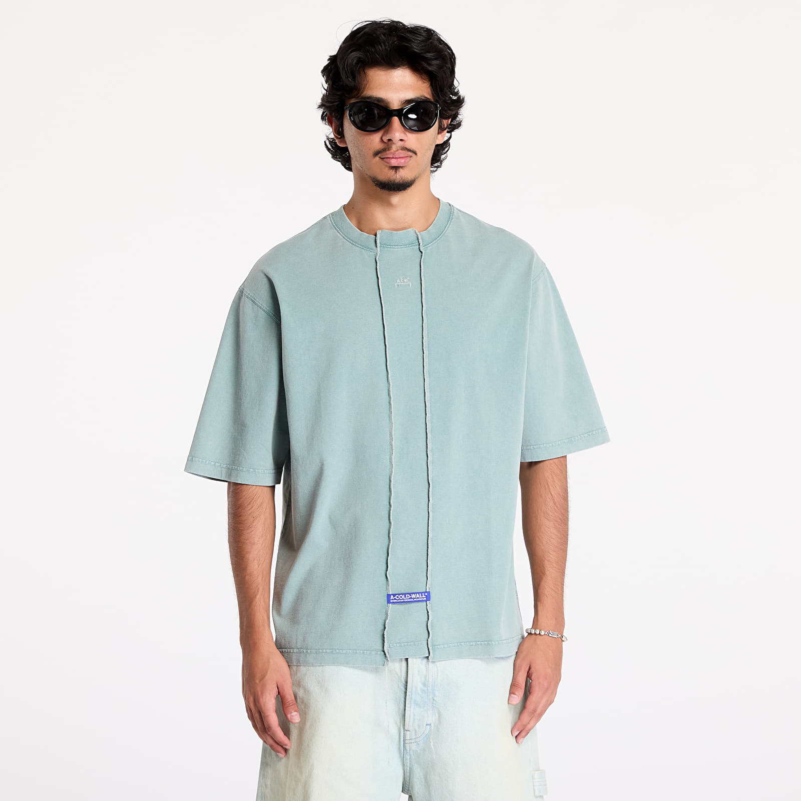 T-Shirts A-COLD-WALL* Fracture T-Shirt Blue/ Grey Faded Teal