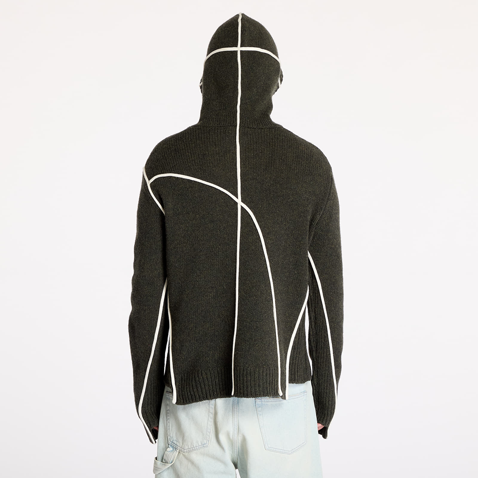 Sweatjacken und Sweatshirts A-COLD-WALL* Contour Knit Hoodie Grey-Green/ Olive Grey