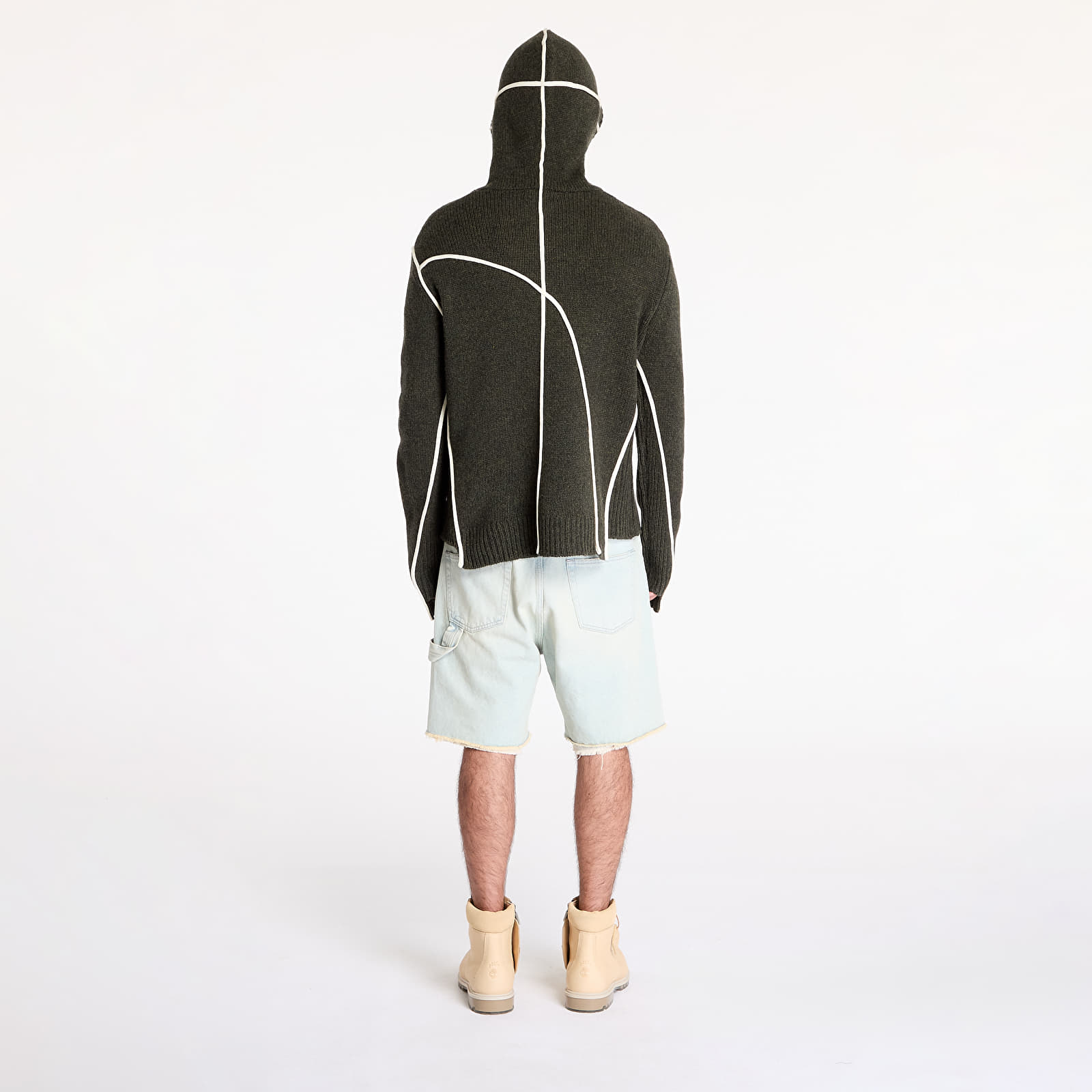 Sweatjacken und Sweatshirts A-COLD-WALL* Contour Knit Hoodie Grey-Green/ Olive Grey