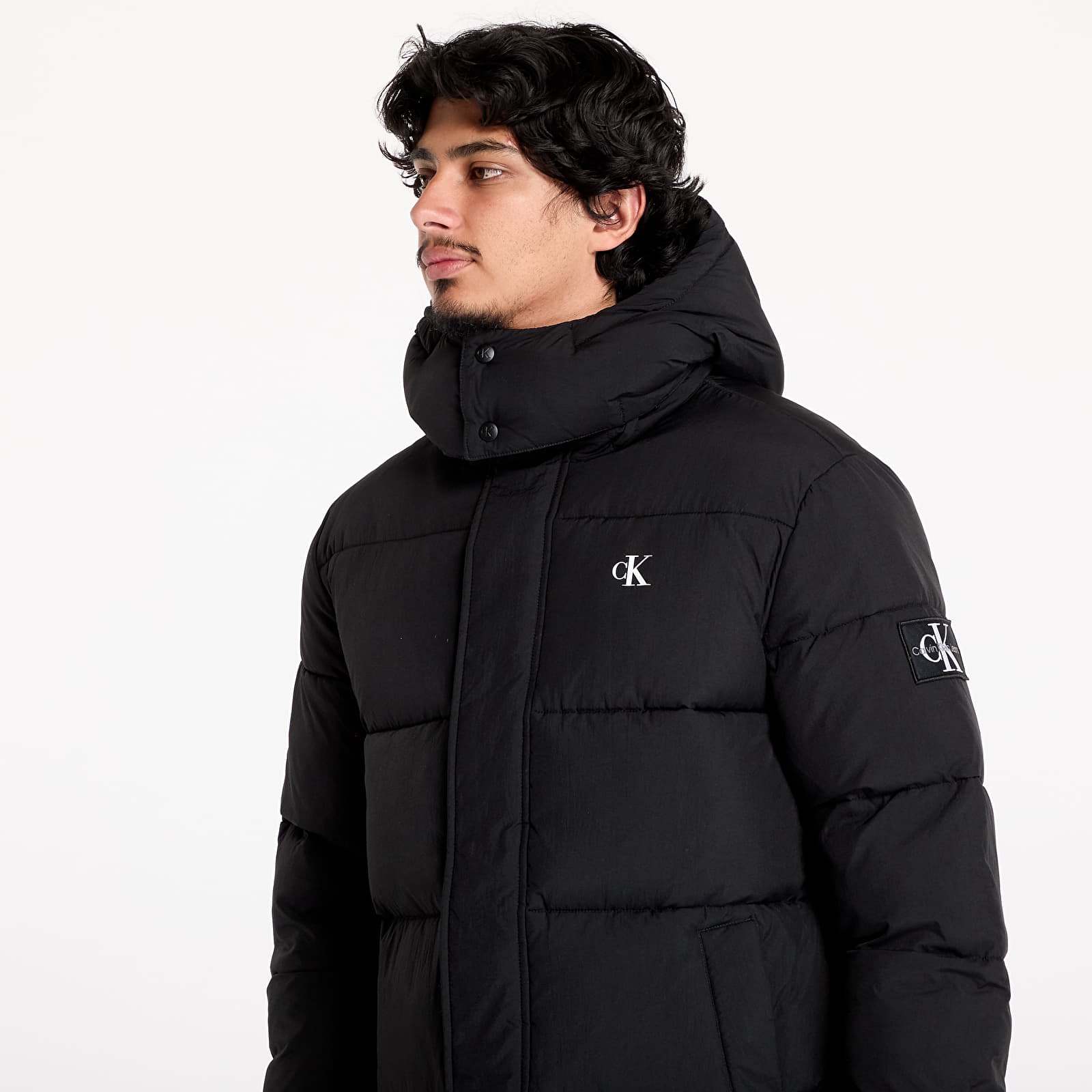 Parka kabát Calvin Klein Jeans Essentials Non Down Jacket Black