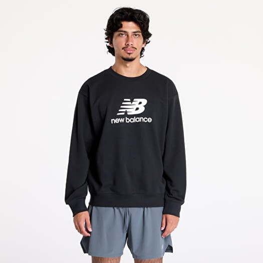 New Balance Sport Essentials French Terry Logo Crew Sweatshirt Black