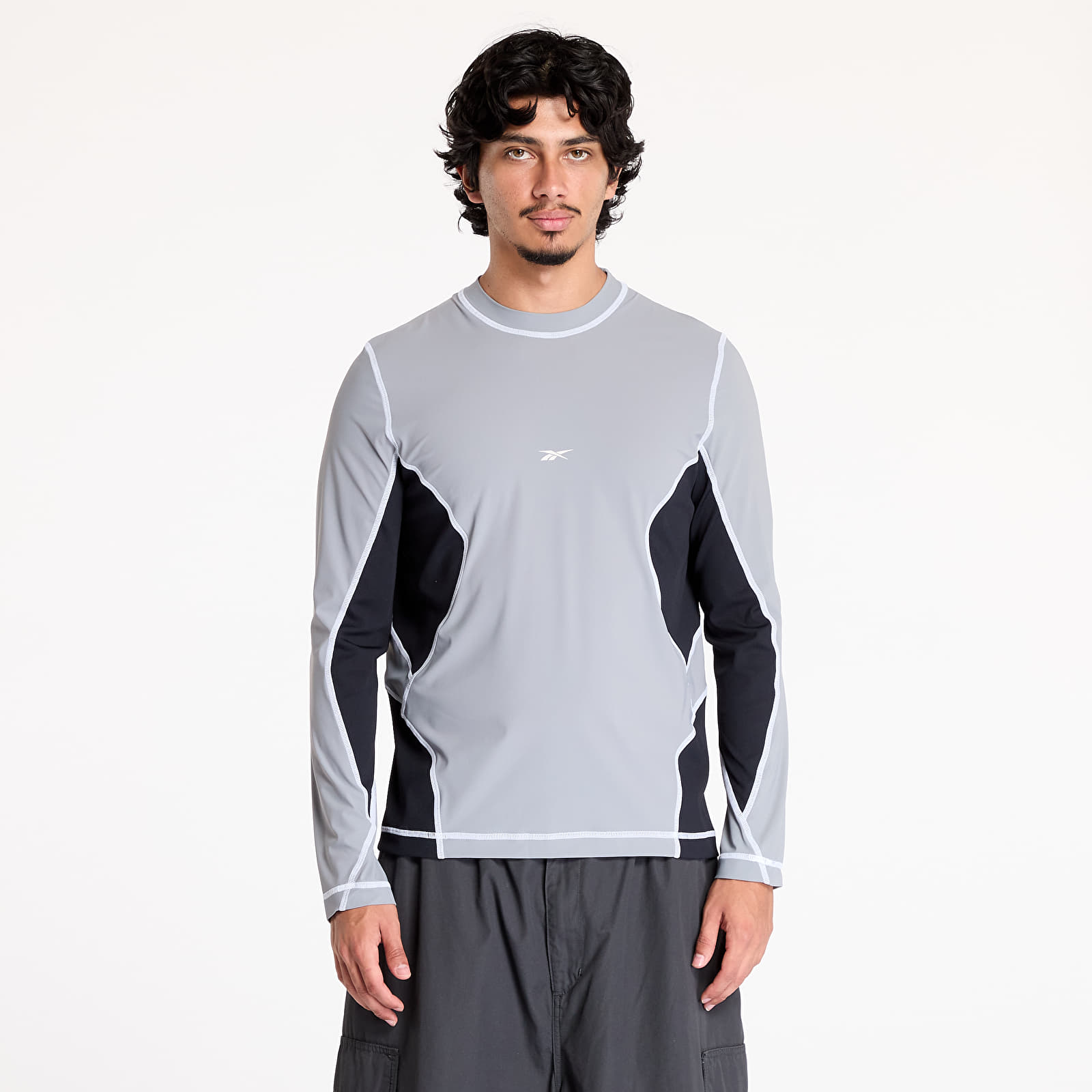 Koszulki Reebok Long Sleeve Training Tee Harbor Gray