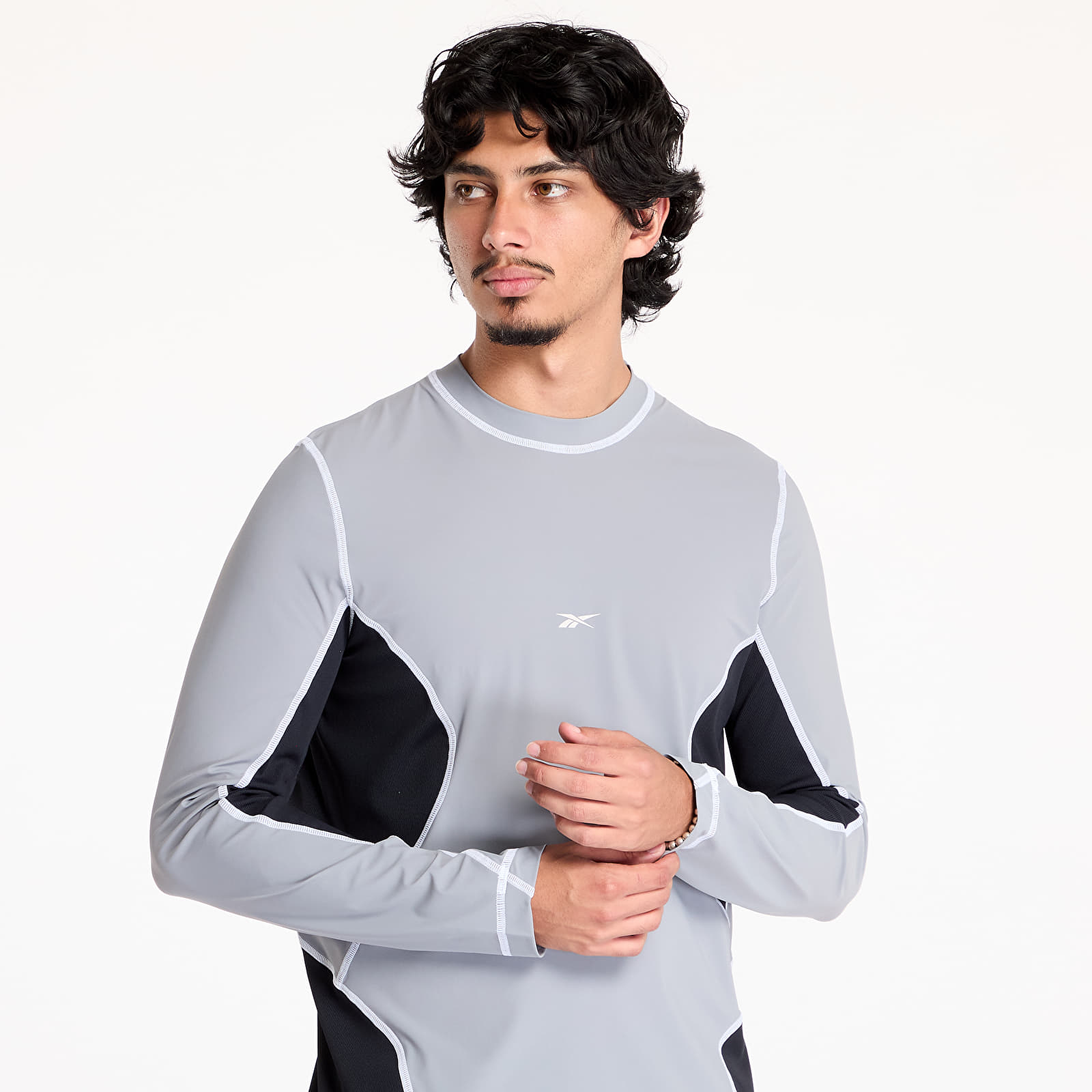 Koszulki Reebok Long Sleeve Training Tee Harbor Gray
