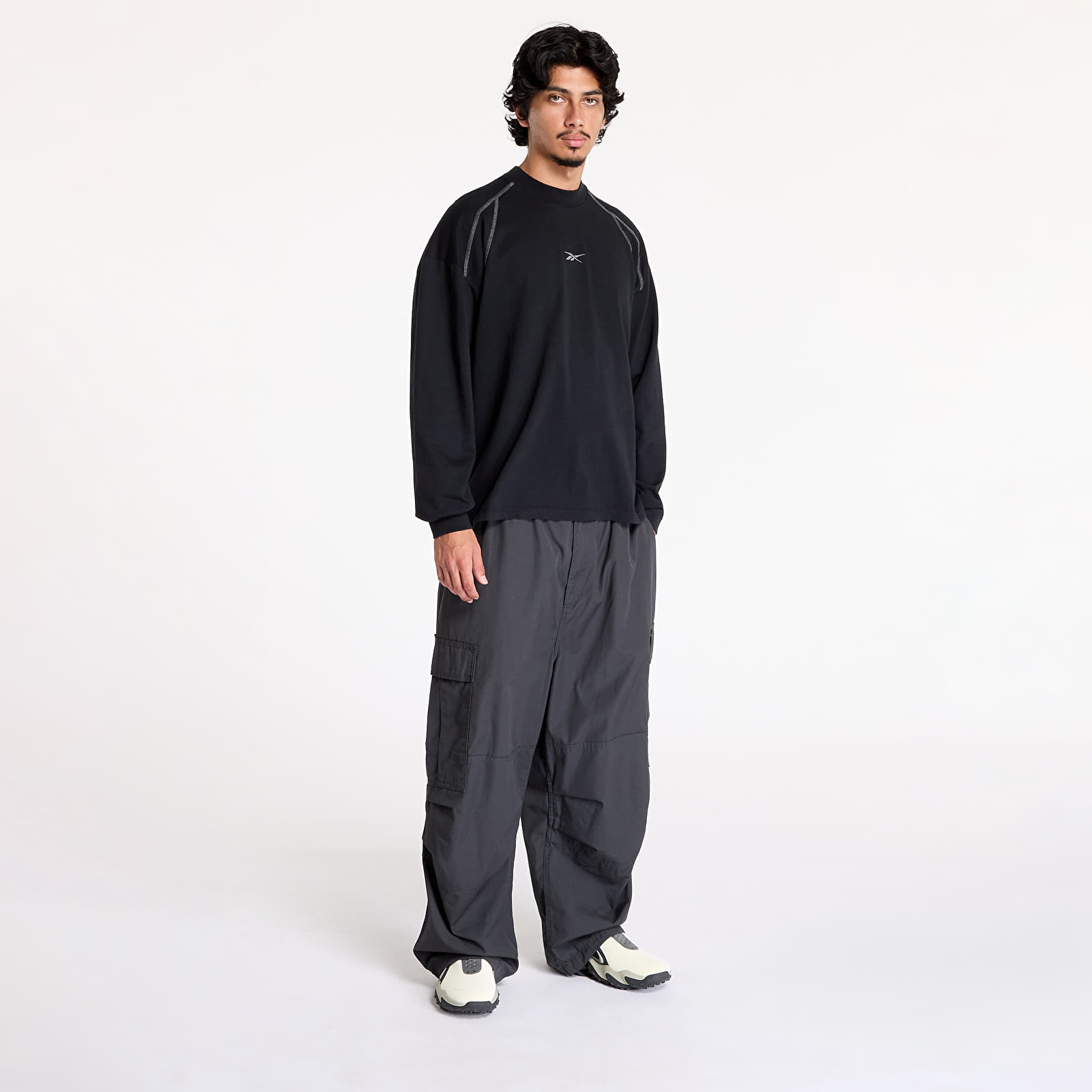Koszulki Reebok Long Sleeve Uniform Tee UNISEX Black Shadow