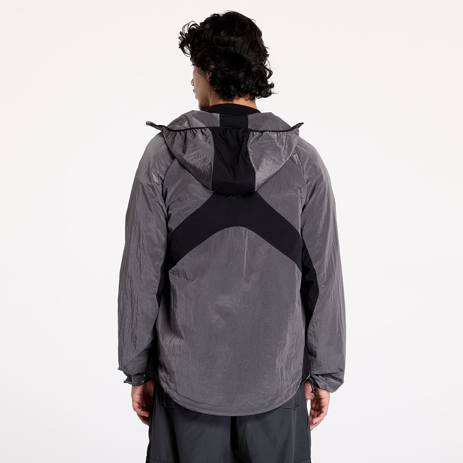 Jakne Reebok Running Hooded Jacket Black/ Misty Grey