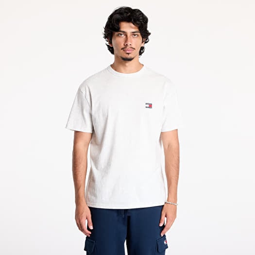 Tričko Tommy Jeans  Badge Crew Neck T-Shirt Silver Grey Htr