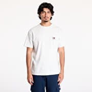 Tommy Jeans  Badge Crew Neck T-Shirt Silver Grey Htr