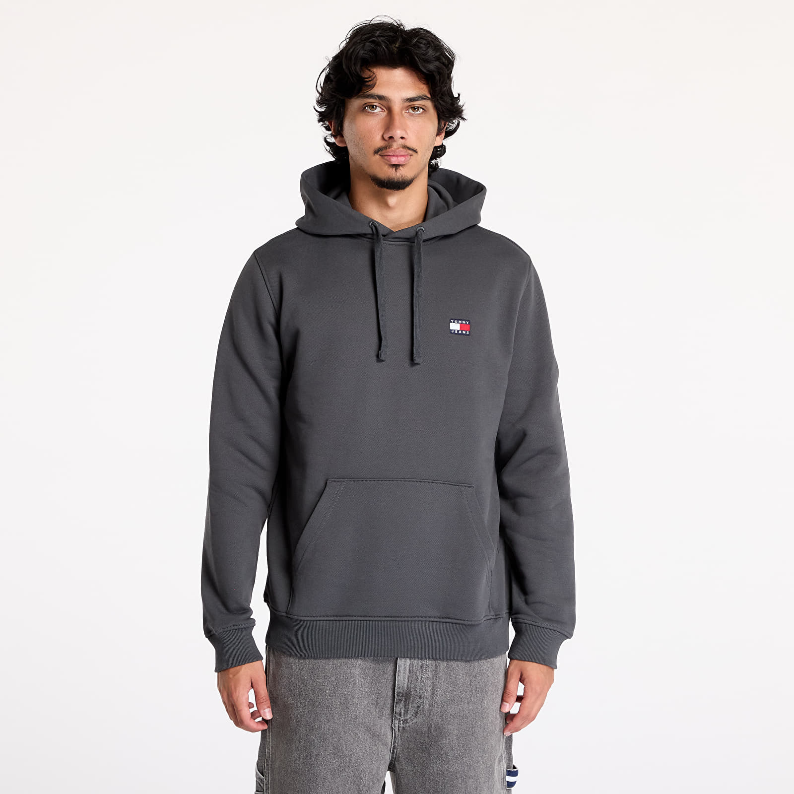 Puloverji   Tommy Jeans Regular Badge Hoodie New Charcoal