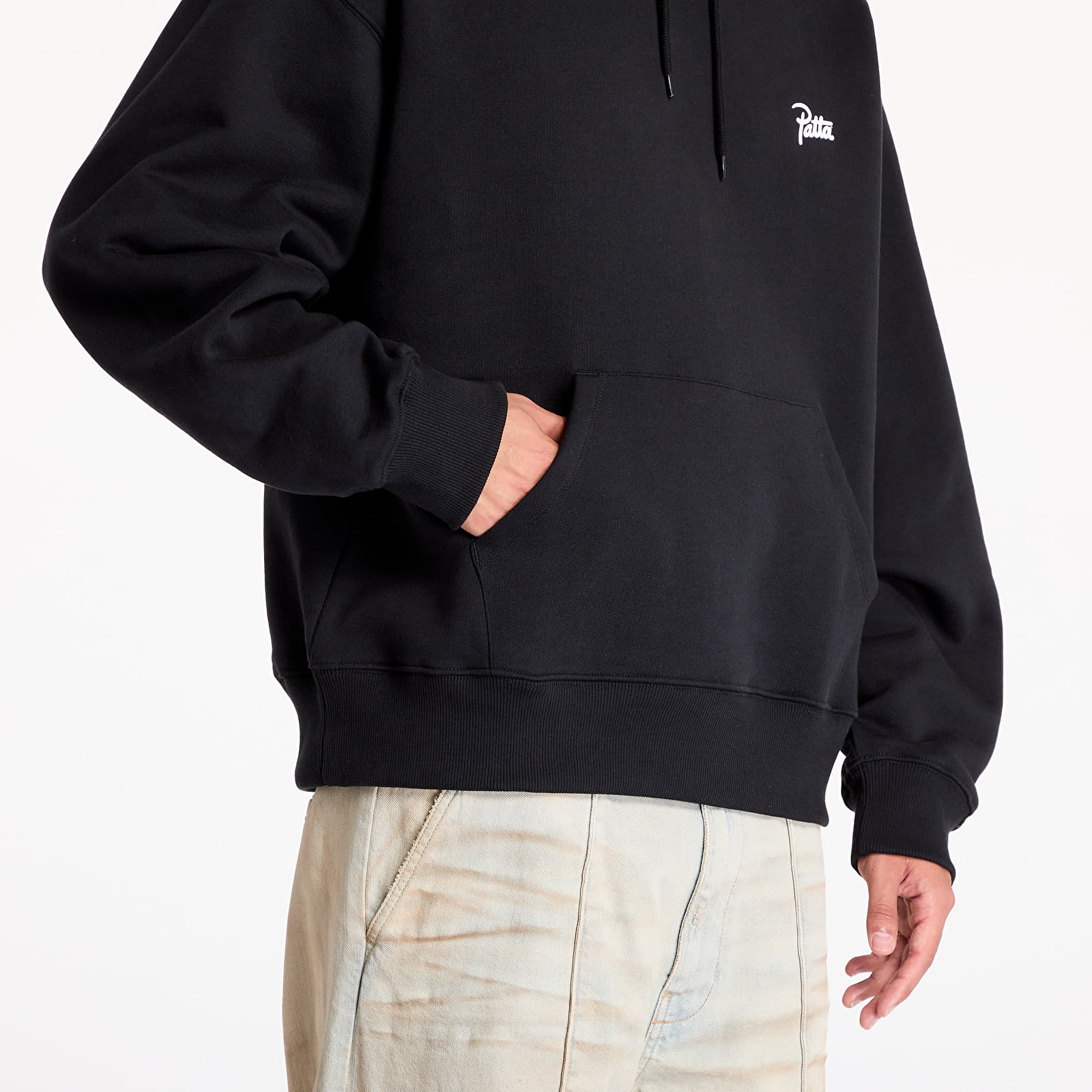 Hanorace Patta Xerox Peace Boxy Hooded Sweater UNISEX Black
