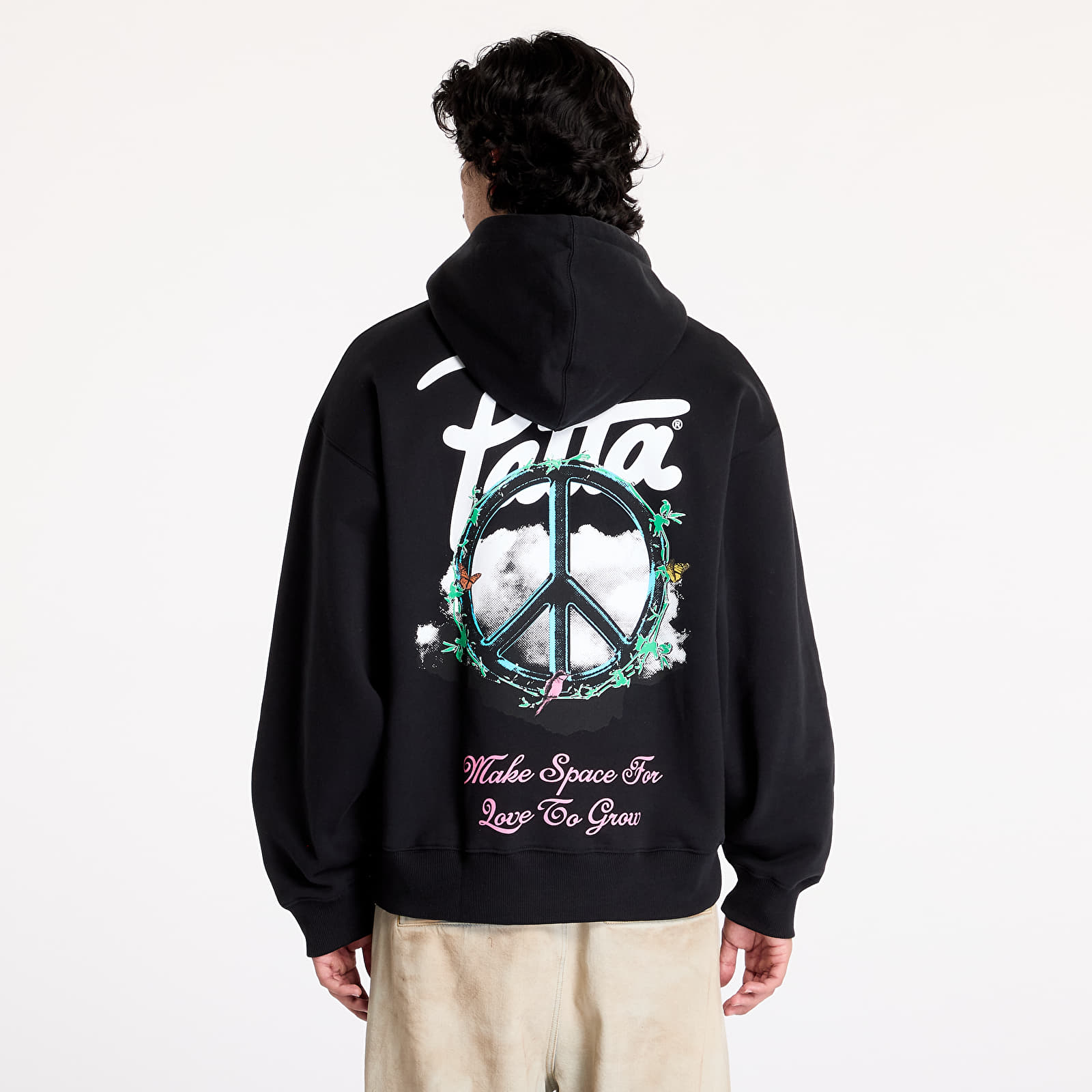 Hanorace Patta Xerox Peace Boxy Hooded Sweater UNISEX Black