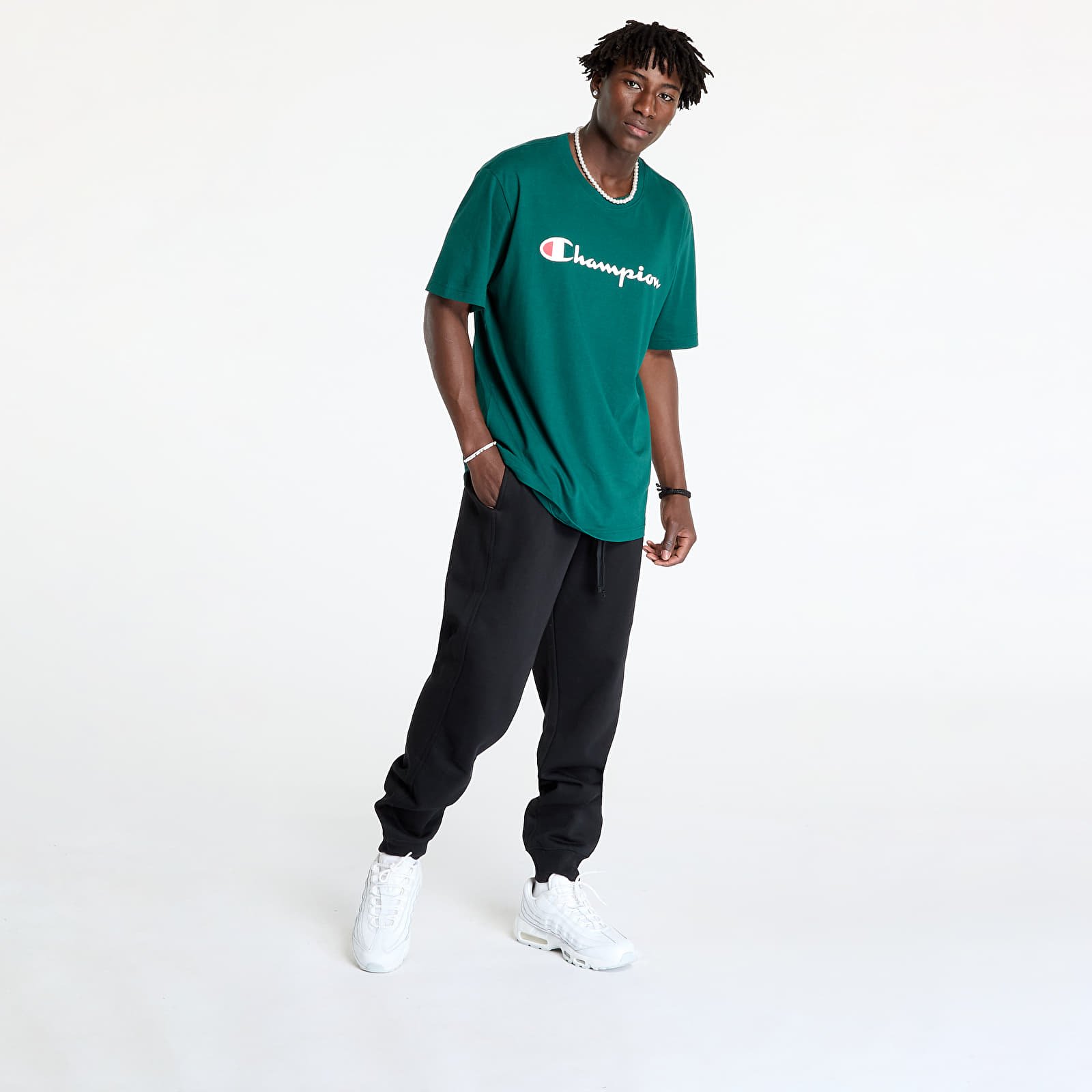 Férfi pólok Champion SS Tee Green