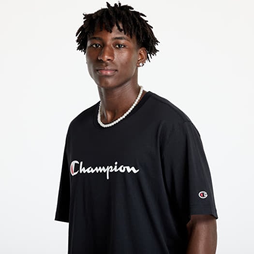 Magliette da uomo Champion SS Tee Black Footshop