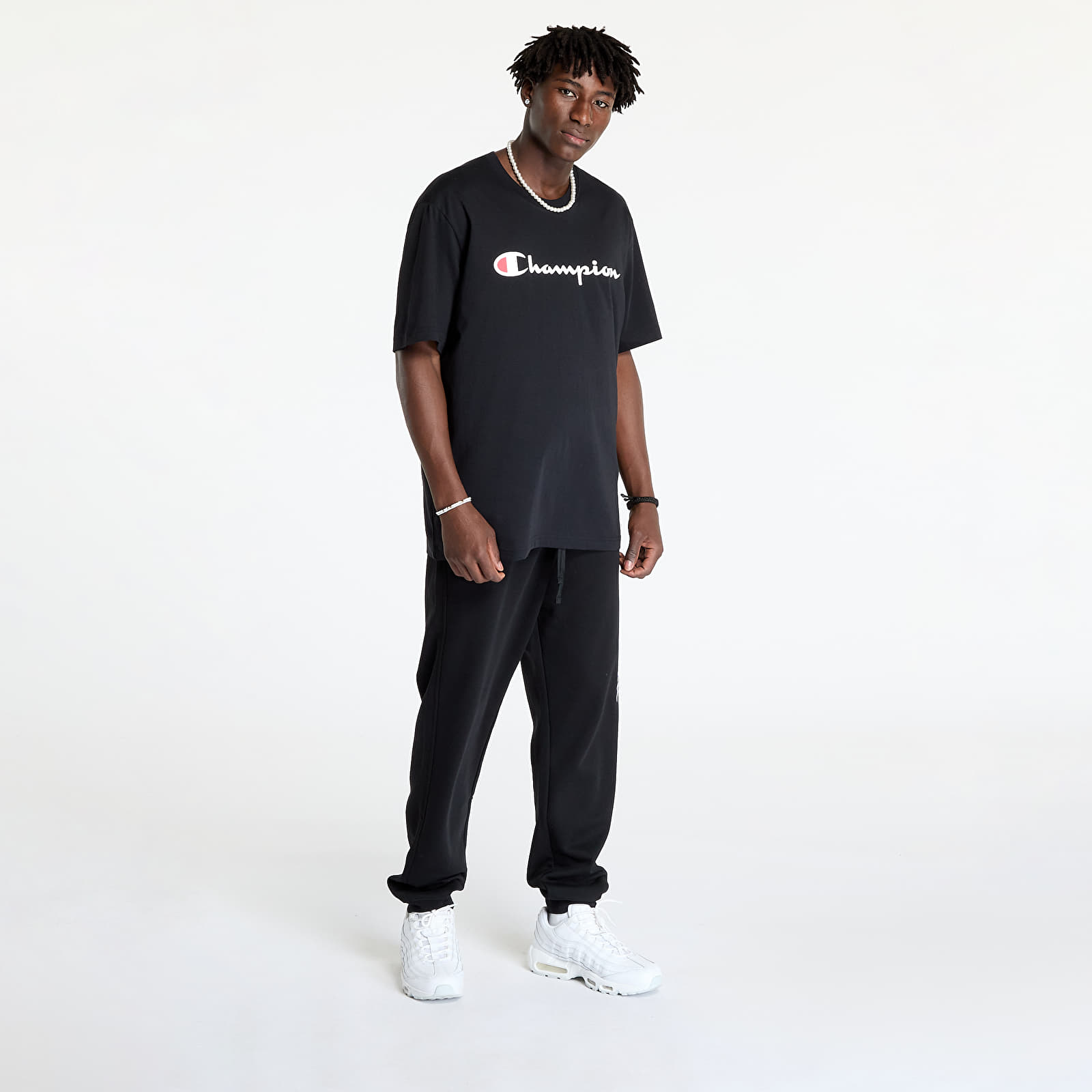 Heren T-shirts Champion SS Tee Black