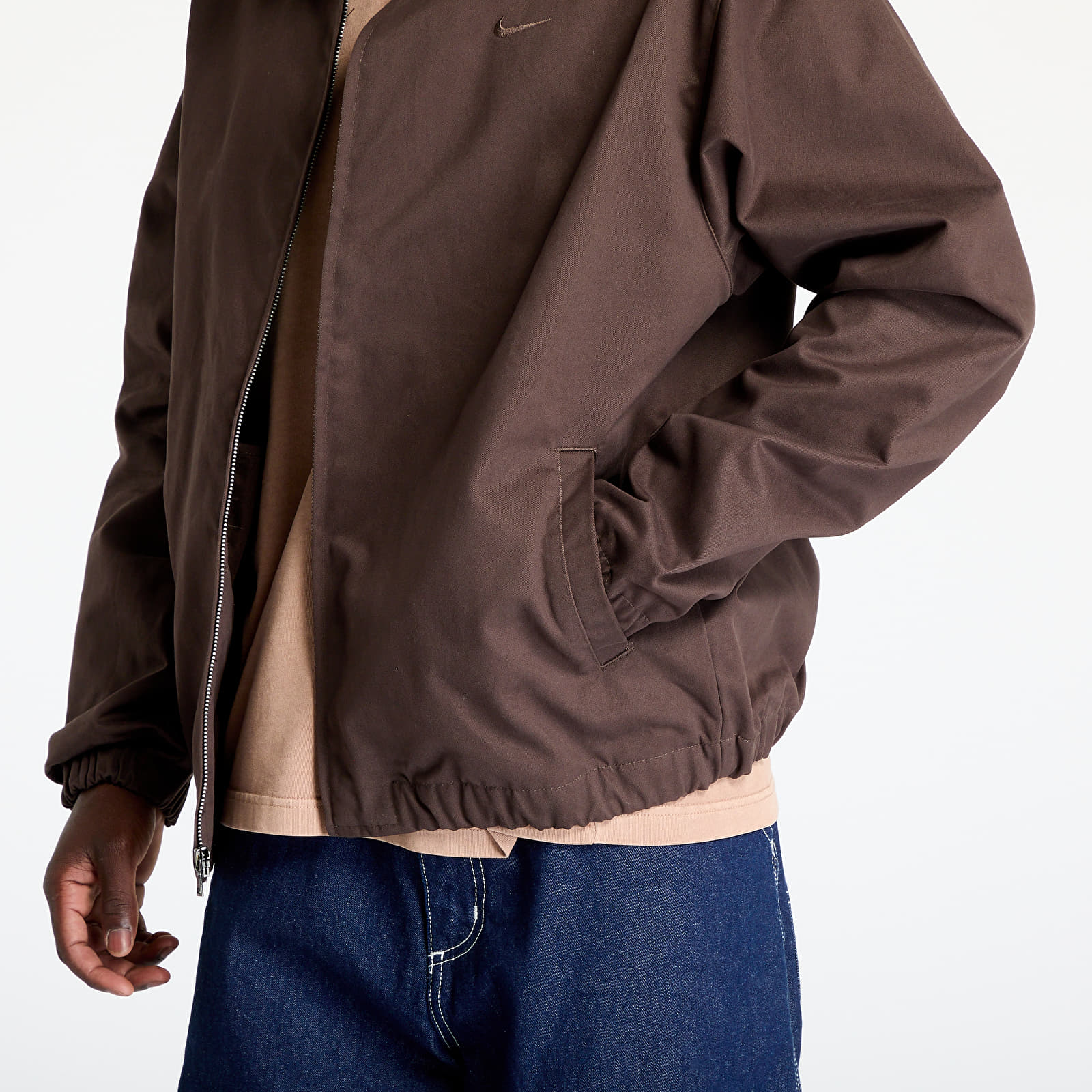 Giacche da uomo Nike Life Men's Woven Harrington Jacket Baroque Brown/ Baroque Brown