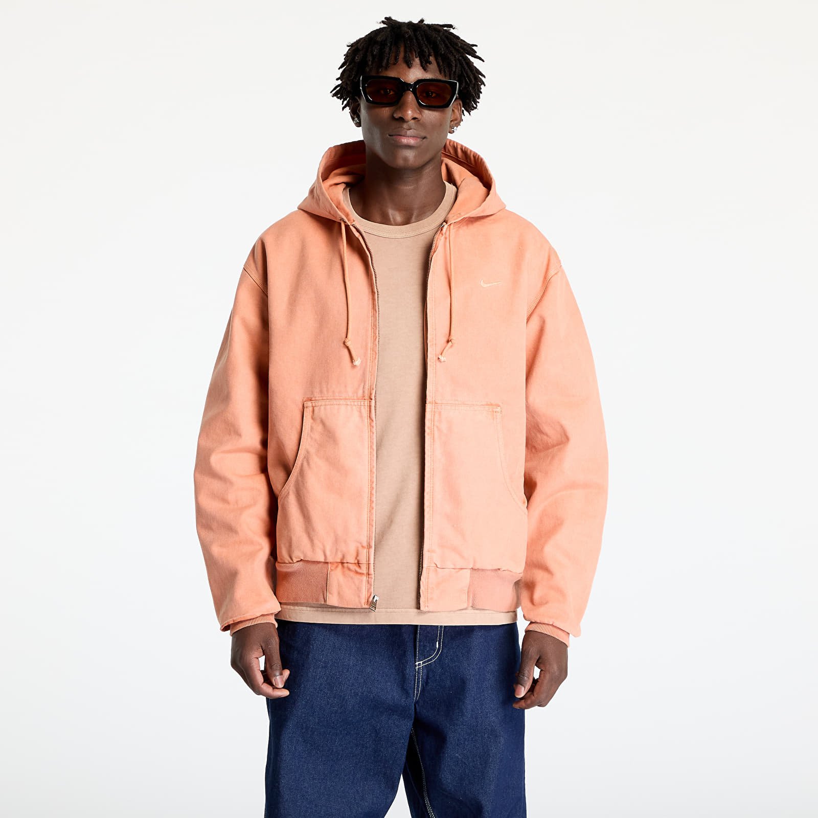 Herrenjacken Nike Life Men's Full-Zip Unlined Jacket Amber Brown/ Amber Brown