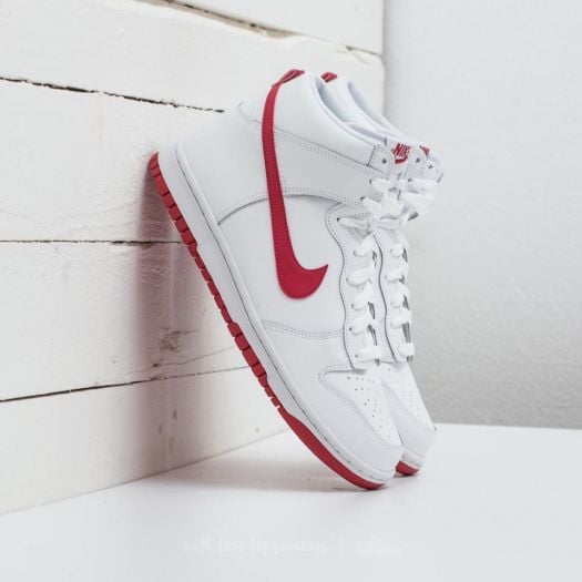 Men s shoes Nike Dunk Hi White Gym Red Footshop
