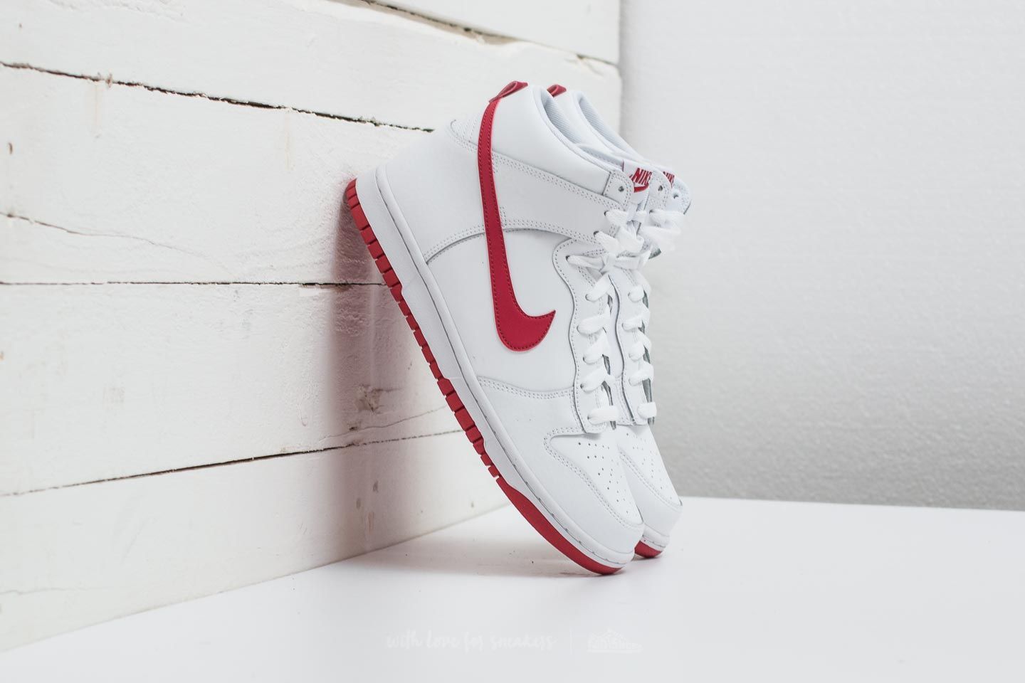 Pánske tenisky a topánky Nike Dunk Hi White/ Gym Red