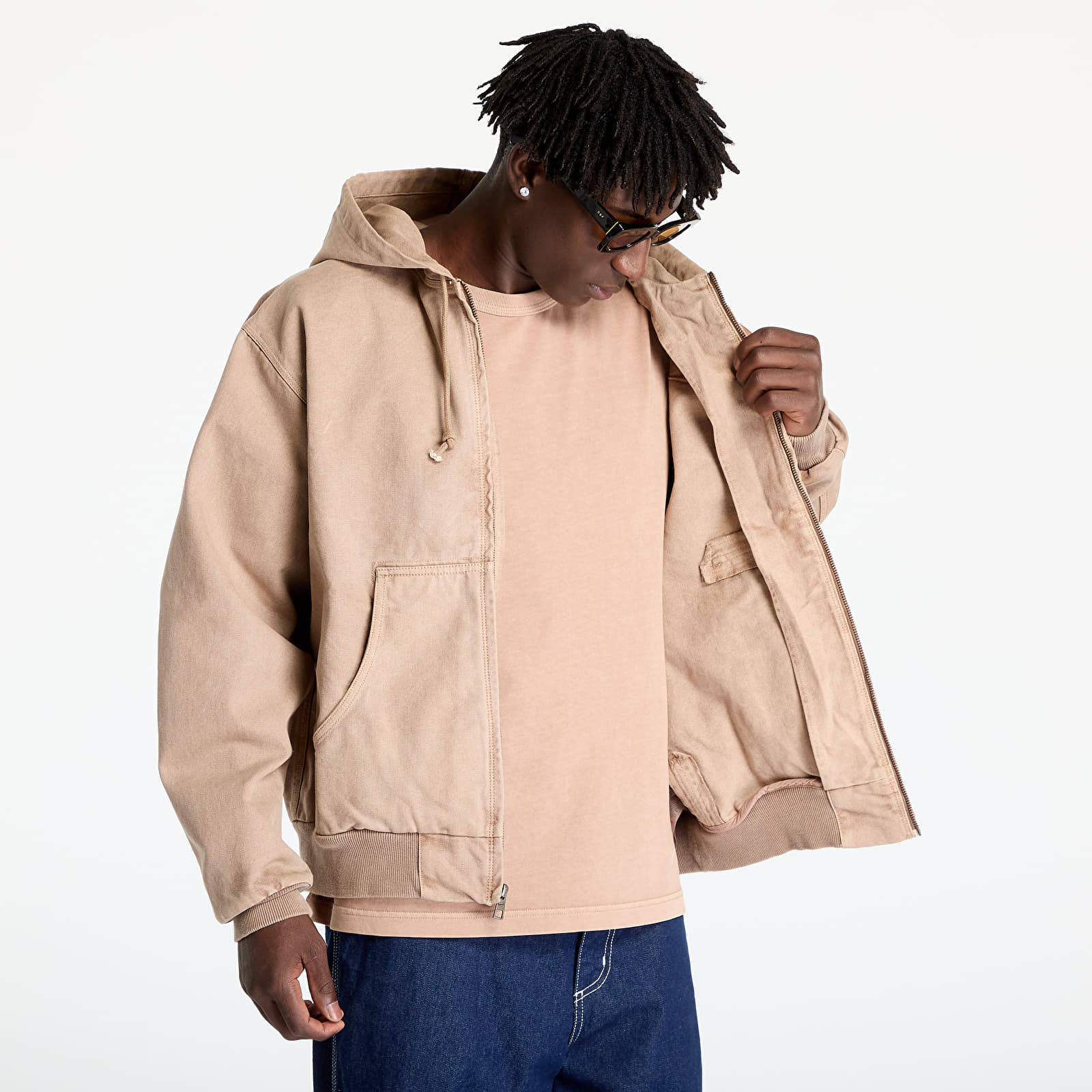 Pánské bundy Nike Life Men's Full-Zip Unlined Jacket Hemp/ Hemp