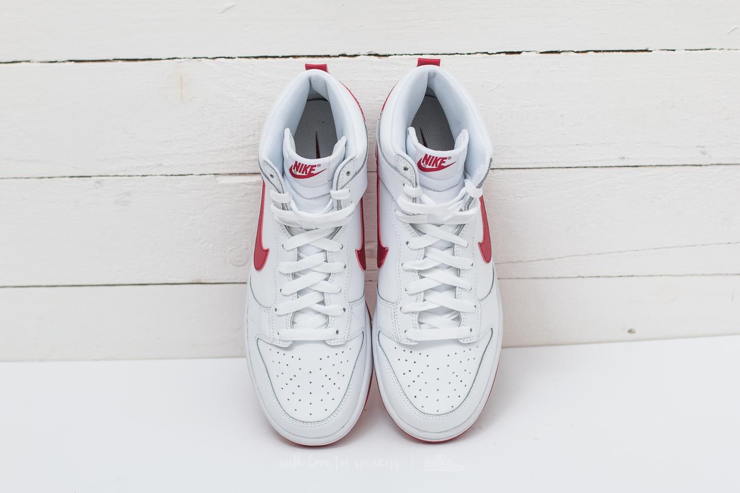 Vyriška avalynė Nike Dunk Hi White/ Gym Red