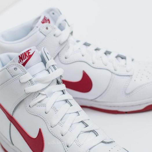Men s shoes Nike Dunk Hi White Gym Red Footshop
