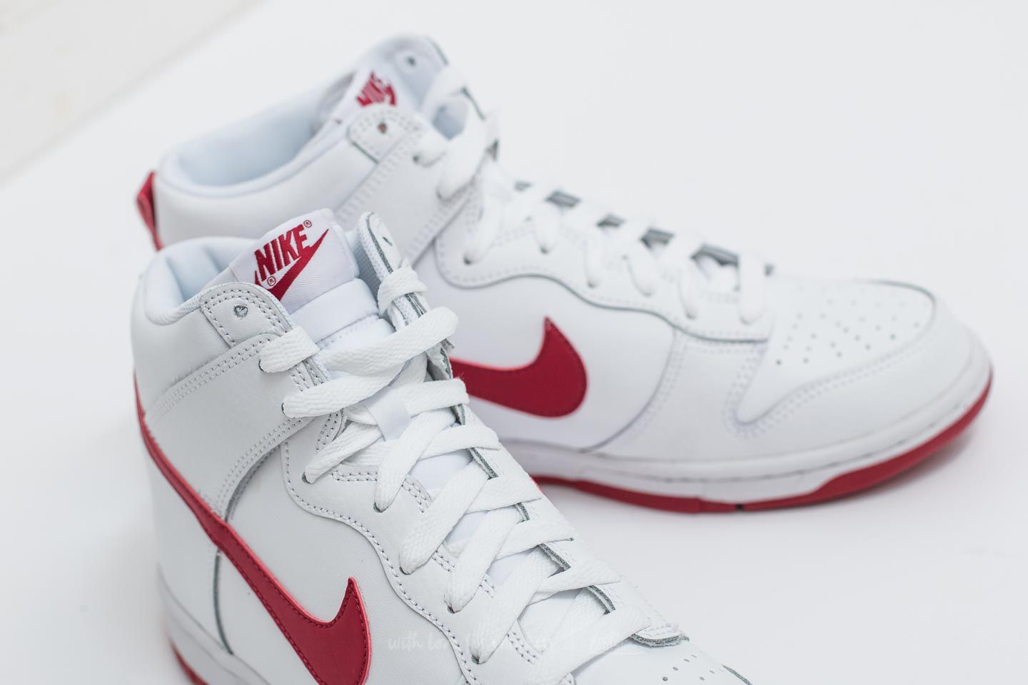 Nike dunk high white gym red outlet