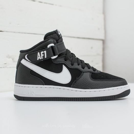 Women s shoes Nike Air Force 1 Mid GS Black White Footshop