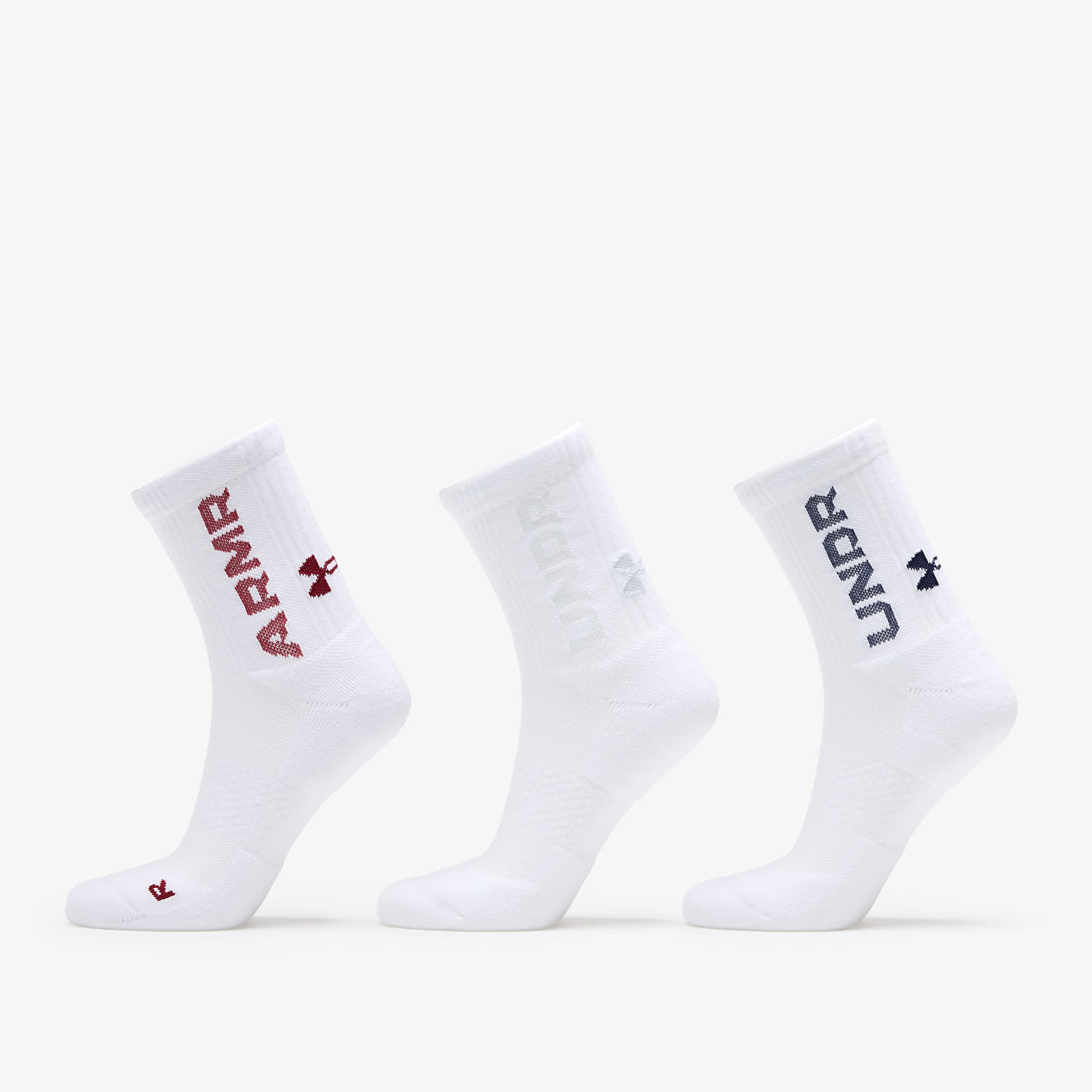 Men's socks Under Armour Socks 3-Pack White/ White/ Midnight Navy
