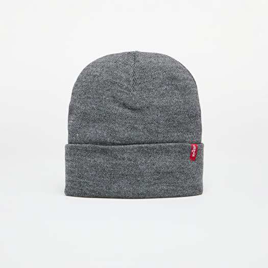 Levi's® Slouchy Red Tab Beanie Grey