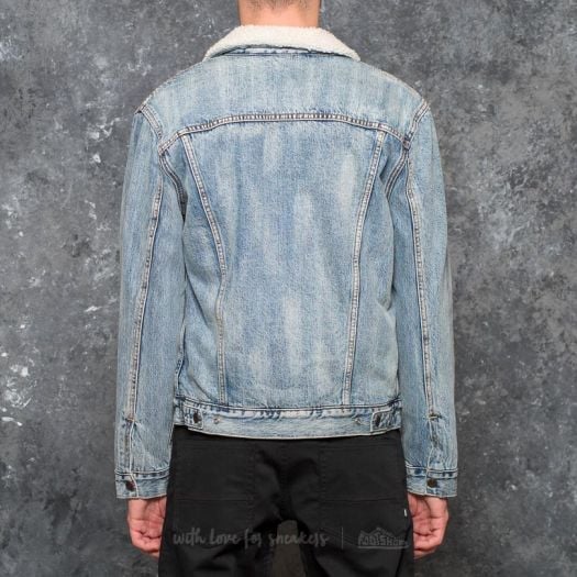 Levi's mens type 3 sherpa trucker jacket fine line sherpa clearance