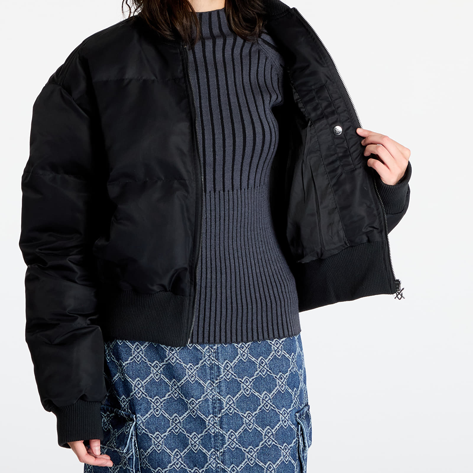 Dámske bundy Daily Paper Anaya Puffer Black