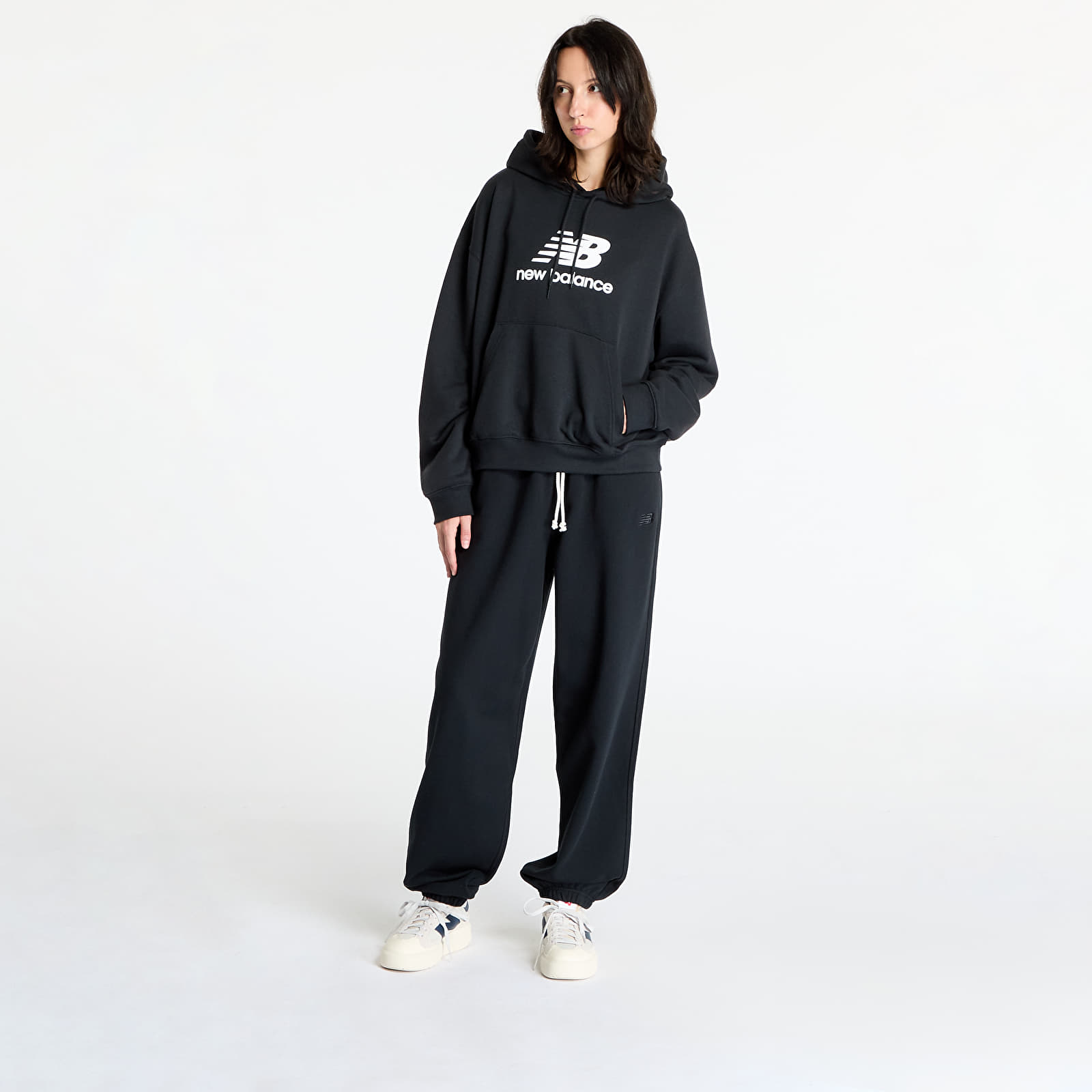 Felpe New Balance Sport Essentials French Terry Logo Hoodie Black