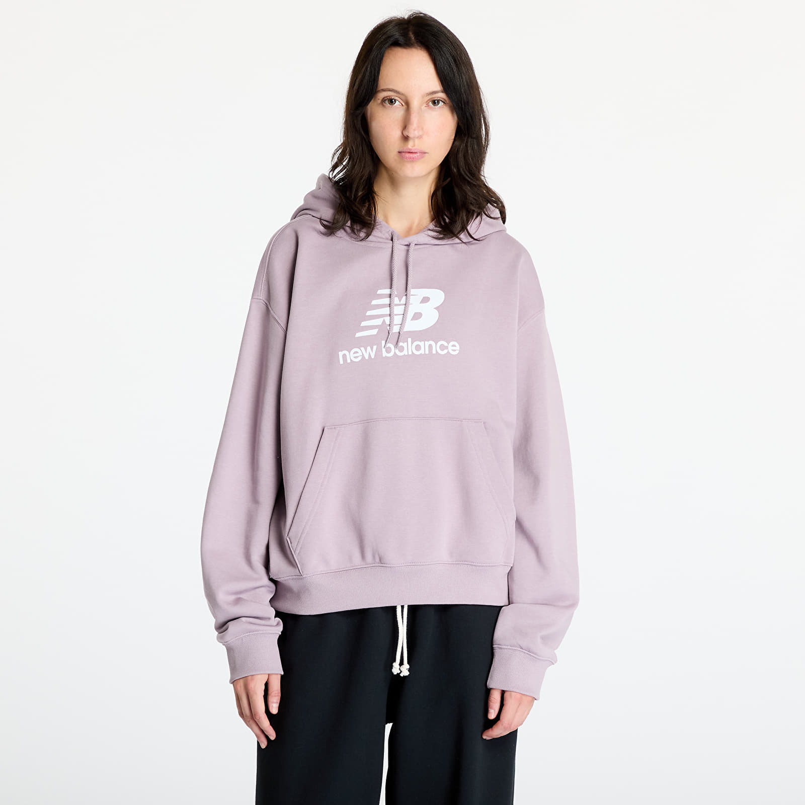 Mikiny New Balance Sport Essentials French Terry Logo Hoodie Ice Wine