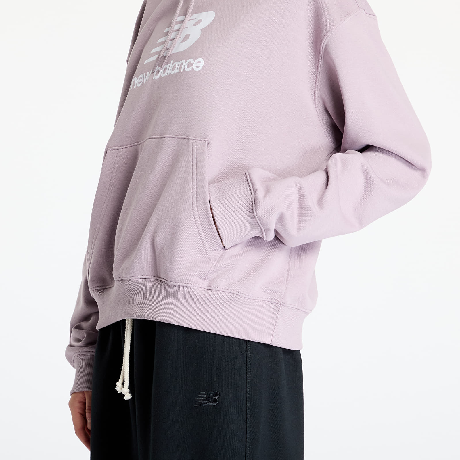 Mikiny New Balance Sport Essentials French Terry Logo Hoodie Ice Wine
