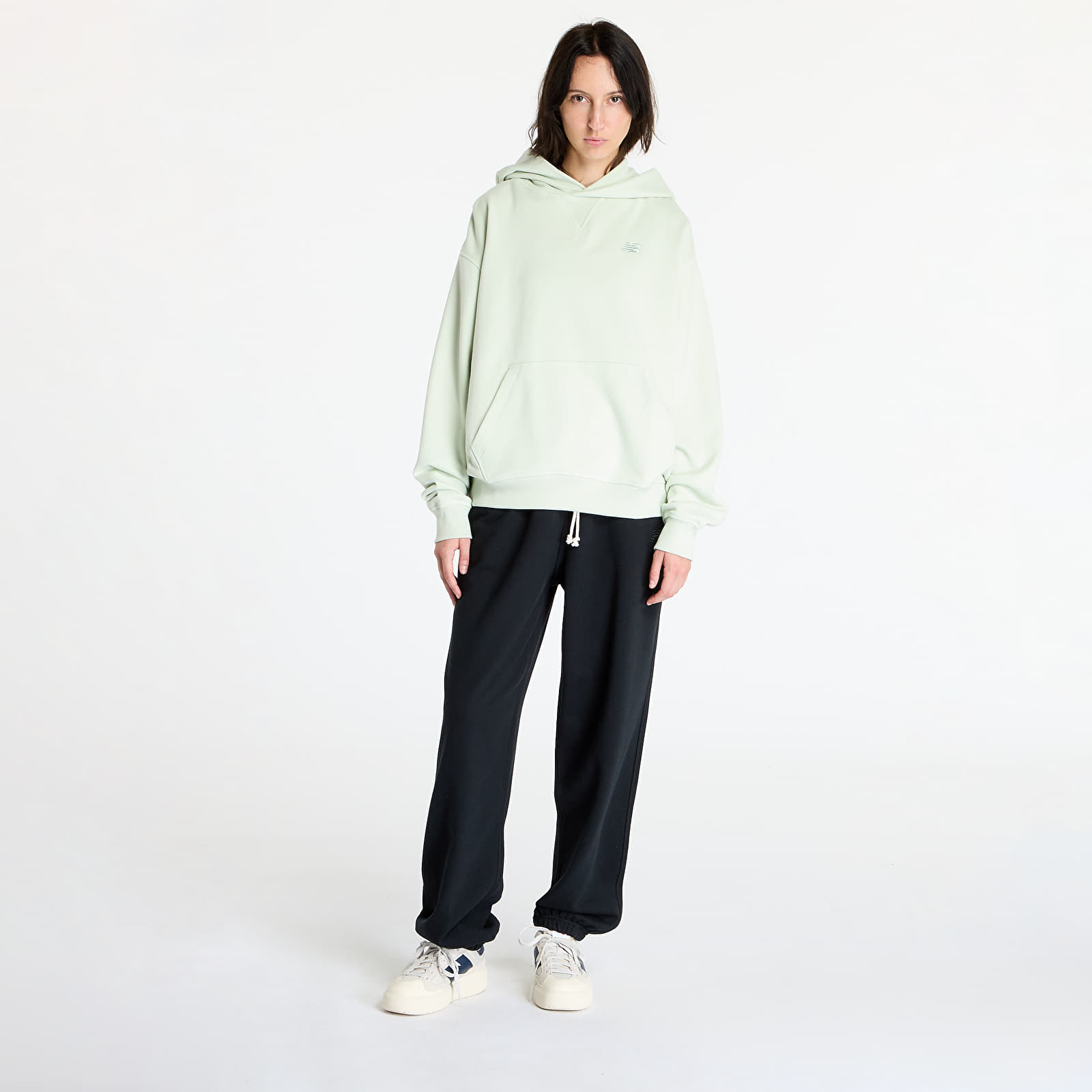 Sweatjacken und Sweatshirts New Balance Athletics French Terry Hoodie Natural Mint
