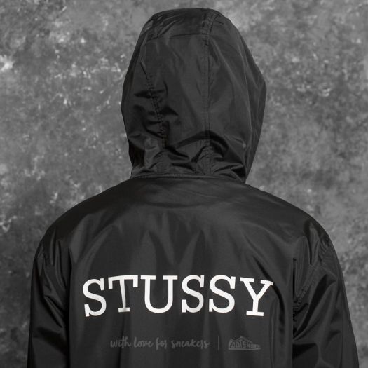 Kurtki Stüssy Tony Long Hooded Coach Jacket Black | Footshop