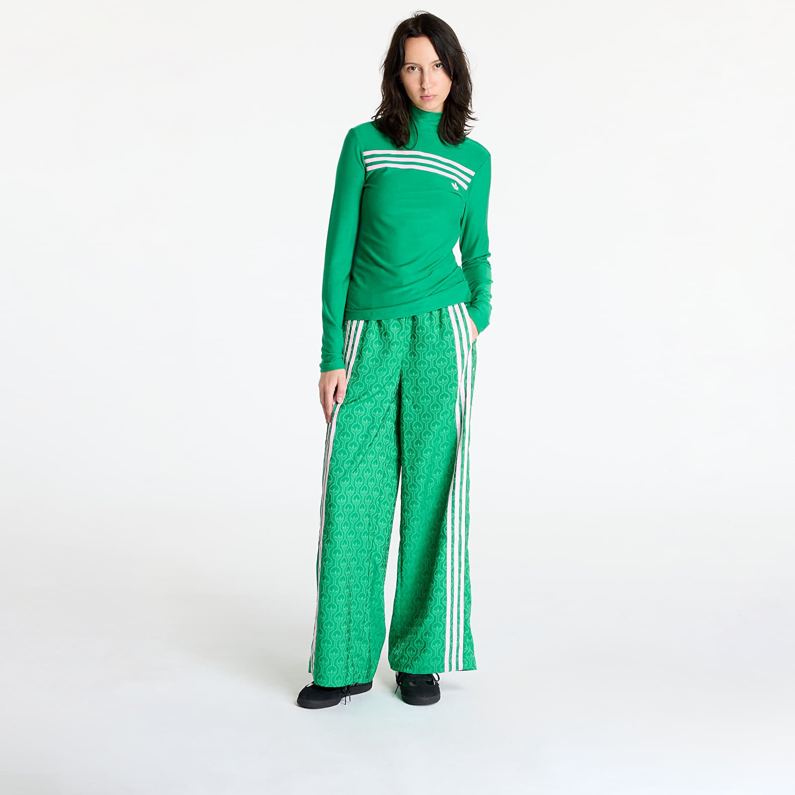 Тениски adidas Longsleeve 3-Stripe Tee Green