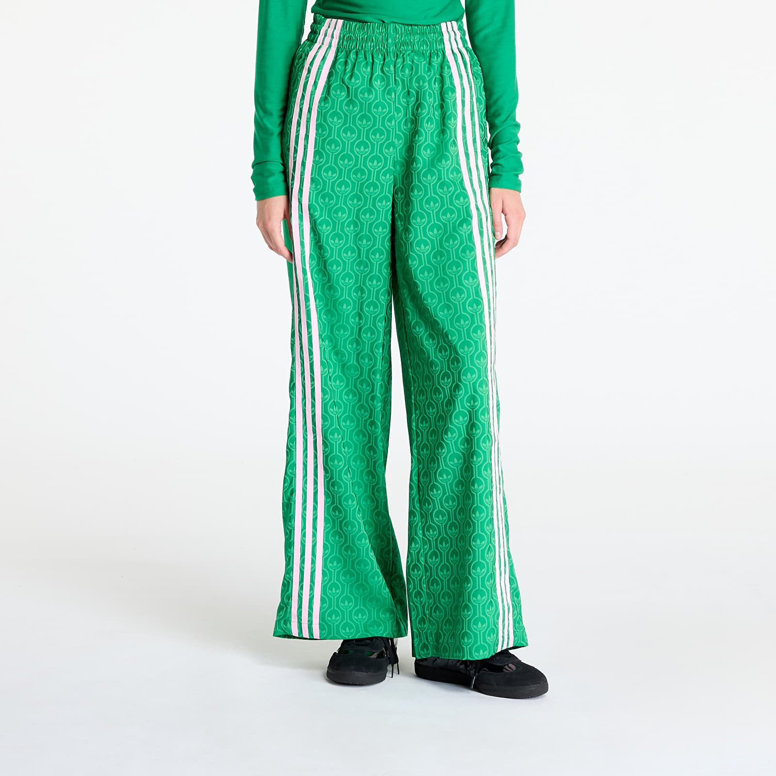 Broeken en spijkerbroeken adidas Pyjama Wideleg Pant Green
